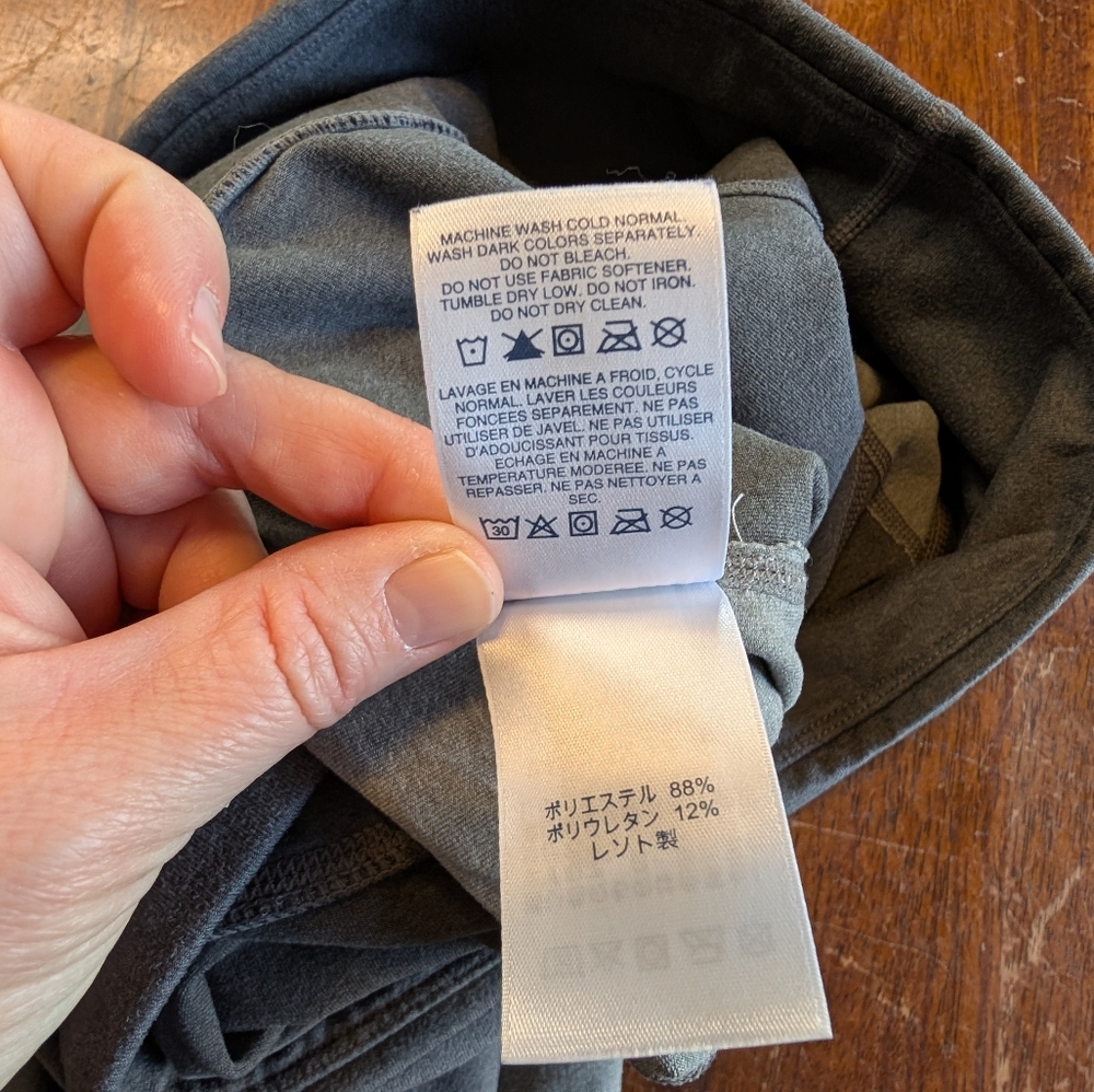 Lands' End Leggings Womens Large Gray Fitness Gym Hiking Lounge Casual Pants - Picture 8 of 8